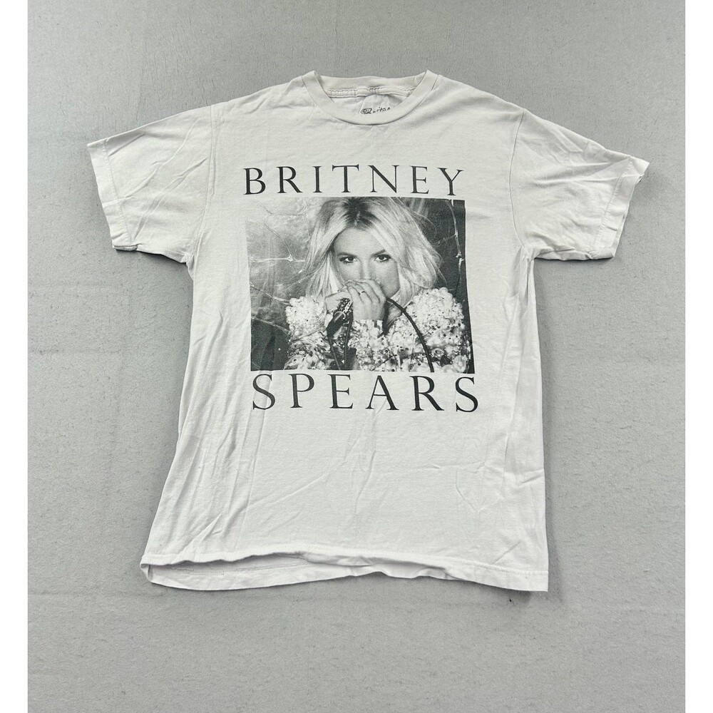 Britney Spears Shirt Short Sleeve Crew Neck Concert Shirt Band Tee Medium